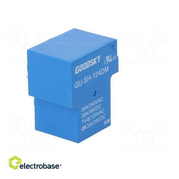 Relay: electromagnetic | SPST-NO | Ucoil: 24VDC | 30A | Series: GU | PCB image 8