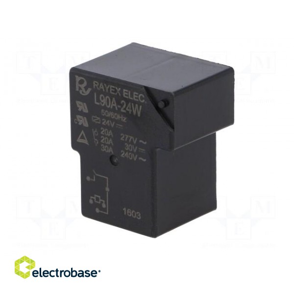 Relay: electromagnetic | SPST-NO | Ucoil: 24VDC | 30A | Series: L90 | PCB image 2