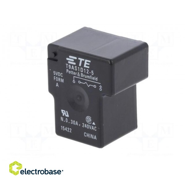 Relay: electromagnetic | SPST-NO | Ucoil: 5VDC | 30A | Series: T9A | PCB image 2