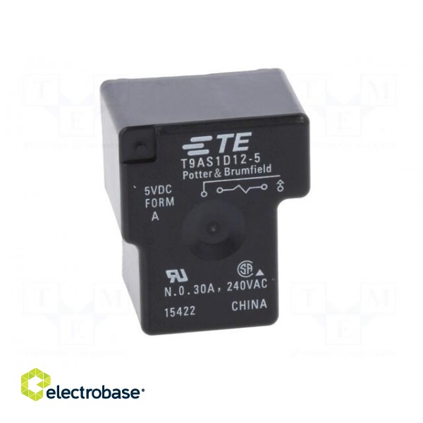 Relay: electromagnetic | SPST-NO | Ucoil: 5VDC | 30A | Series: T9A | PCB image 9