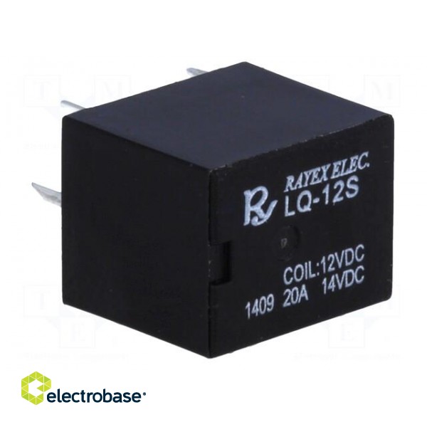Relay: electromagnetic | SPDT | Ucoil: 12VDC | 20A | automotive | PCB image 2