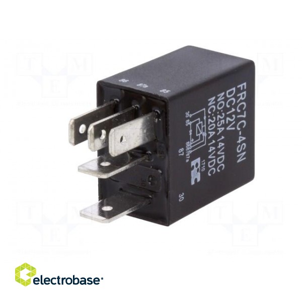 Relay: electromagnetic | SPDT | Ucoil: 12VDC | 25A | automotive | socket image 2