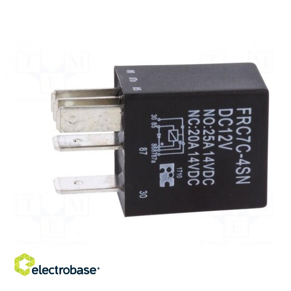 Relay: electromagnetic | SPDT | Ucoil: 12VDC | 25A | automotive | socket image 3
