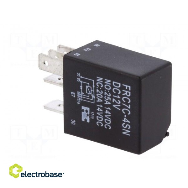 Relay: electromagnetic | SPDT | Ucoil: 12VDC | 25A | automotive | 1.5W фото 4