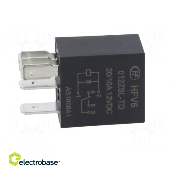 Relay: electromagnetic | SPDT | Ucoil: 12VDC | 30A | automotive | 124Ω image 3