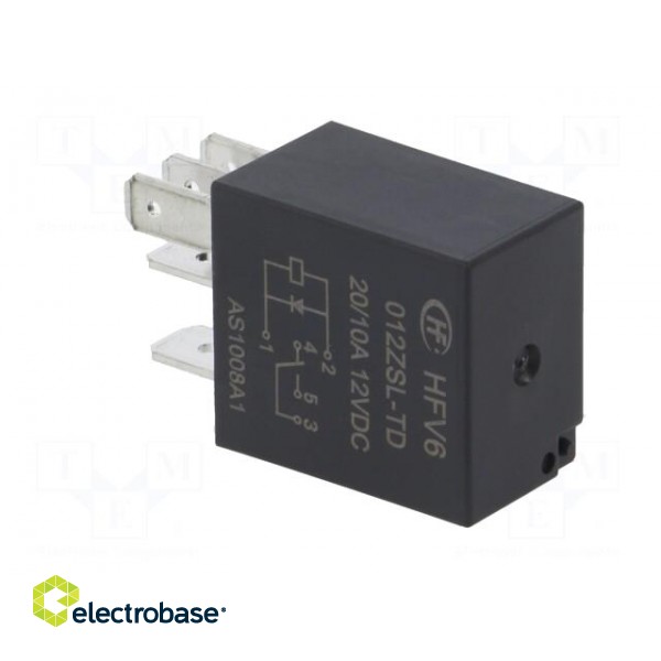 Relay: electromagnetic | SPDT | Ucoil: 12VDC | 30A | automotive | 124Ω image 4