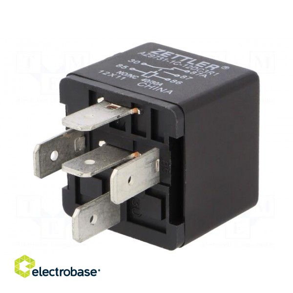 Relay: electromagnetic | SPDT | Ucoil: 12VDC | 40A | automotive | socket image 1