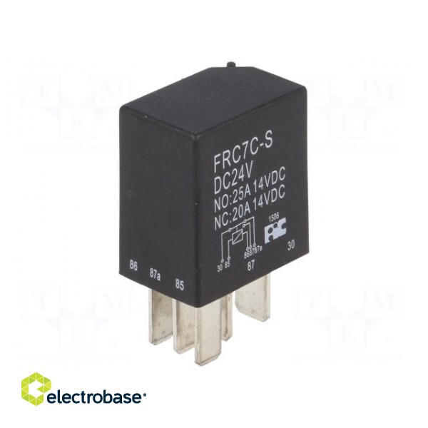 Relay: electromagnetic | SPDT | Ucoil: 24VDC | 25A | automotive | 1.5W image 1