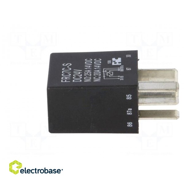 Relay: electromagnetic | SPDT | Ucoil: 24VDC | 25A | automotive | socket image 3