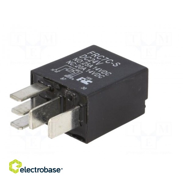 Relay: electromagnetic | SPDT | Ucoil: 24VDC | 25A | automotive | socket image 6