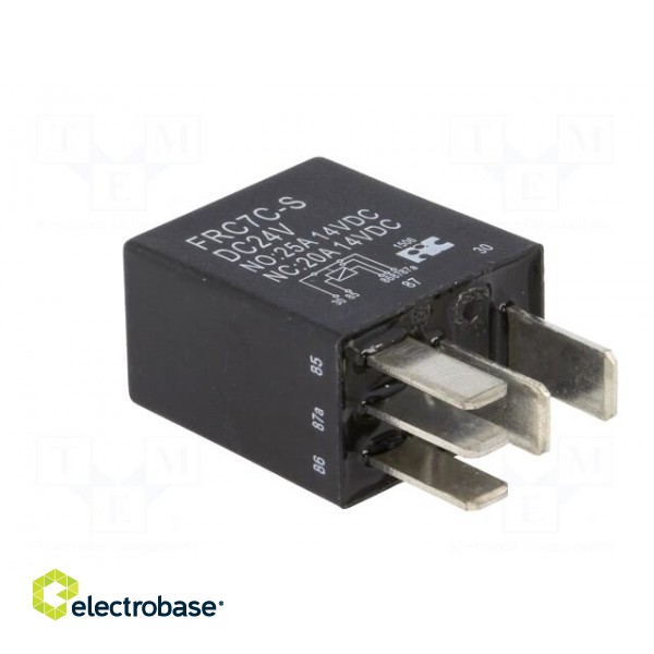 Relay: electromagnetic | SPDT | Ucoil: 24VDC | 25A | automotive | socket image 4