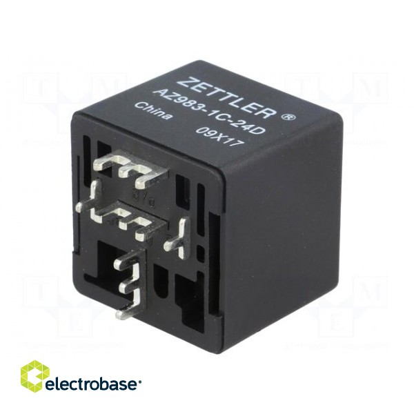 Relay: electromagnetic | SPDT | Ucoil: 24VDC | 60A | automotive | PCB image 1