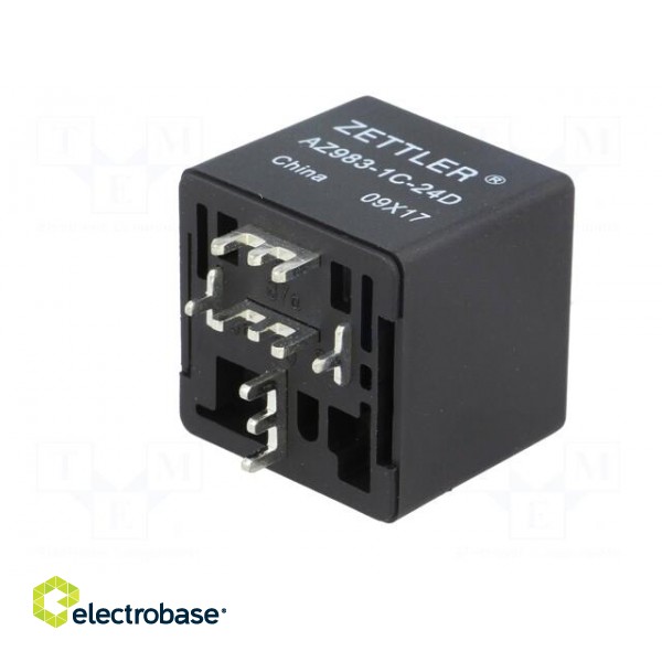 Relay: electromagnetic | SPDT | Ucoil: 24VDC | 60A | automotive | PCB image 2