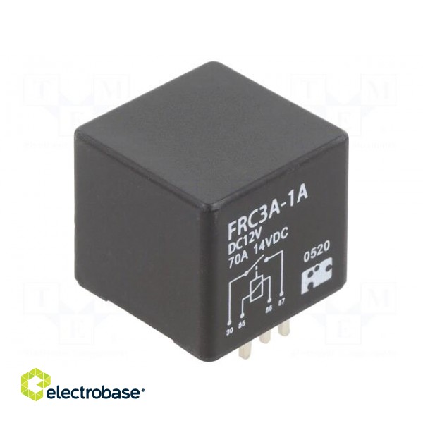 Relay: electromagnetic | SPST-NO | Ucoil: 12VDC | 70A | automotive image 1