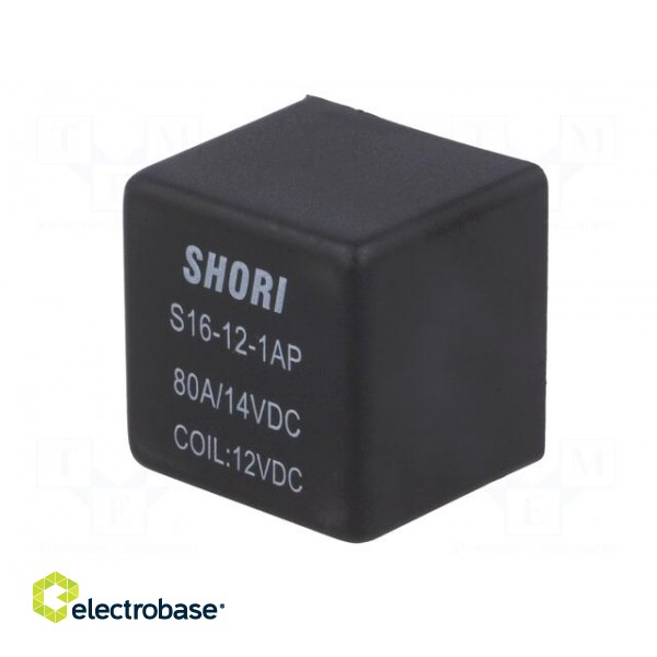 Relay: electromagnetic | SPST-NO | Ucoil: 12VDC | 80A | automotive image 2
