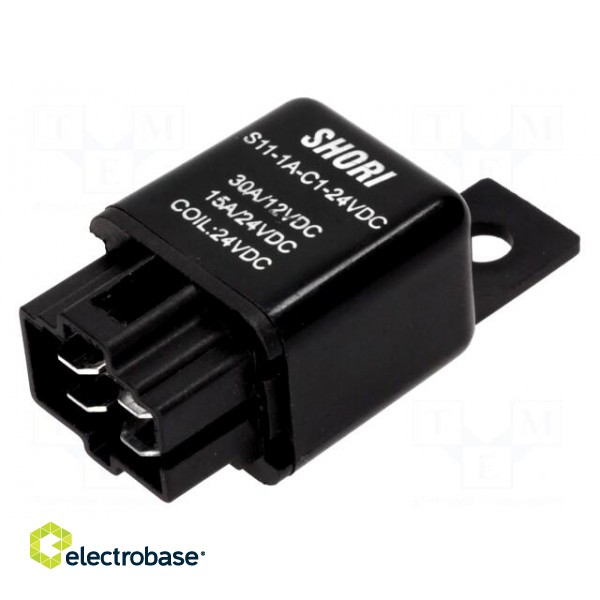 Relay: electromagnetic | SPST-NO | Ucoil: 24VDC | 30A | automotive