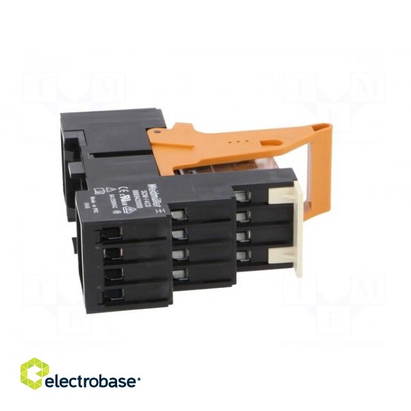 Relay: interface | 4PDT | Ucoil: 230VAC | 6A | 6A/240VAC | Mounting: DIN image 7