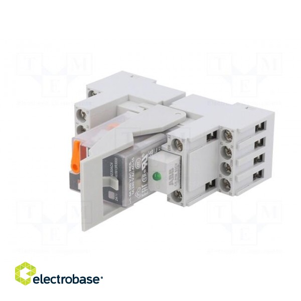 Relay: interface | 4PDT | Ucoil: 230VAC | for DIN rail mounting image 2