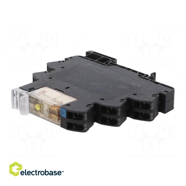 Relay: interface | DPDT | Ucntrl: 24VDC | 8A | for DIN rail mounting image 2
