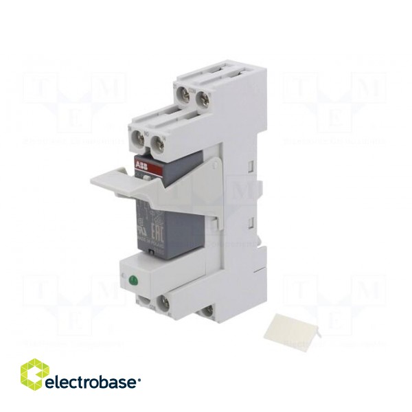 Relay: interface | DPDT | Ucoil: 110VDC | for DIN rail mounting image 1