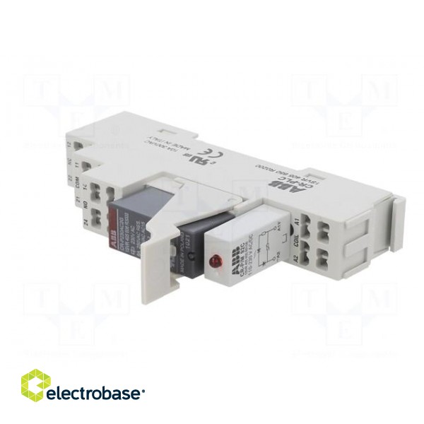 Relay: interface | DPDT | Ucoil: 230VAC | for DIN rail mounting image 2