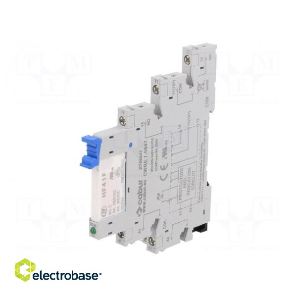 Relay: interface | SPDT | Ucoil: 230VAC | for DIN rail mounting фото 1