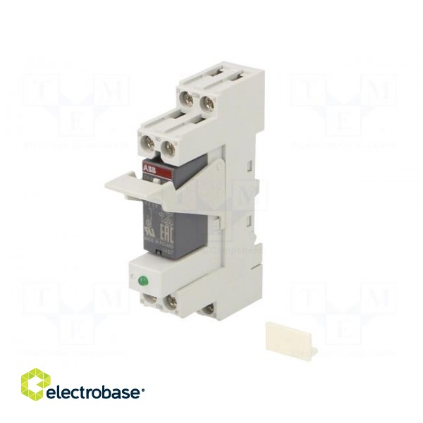 Relay: interface | SPDT | Ucoil: 24VAC | for DIN rail mounting image 1
