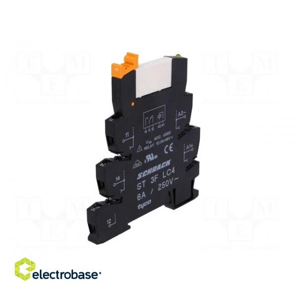 Relay: interface | SPDT | Ucoil: 24VDC | 6A | 6A/250VAC | 6A/28VDC | IP67 image 2