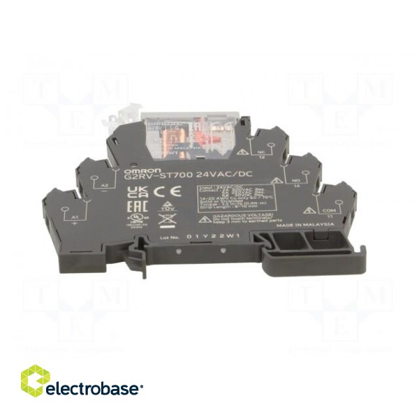 Relay: interface | SPDT | Ucoil: 24VAC,24VDC | 6A | 6A/250VAC | 6A/30VDC image 5
