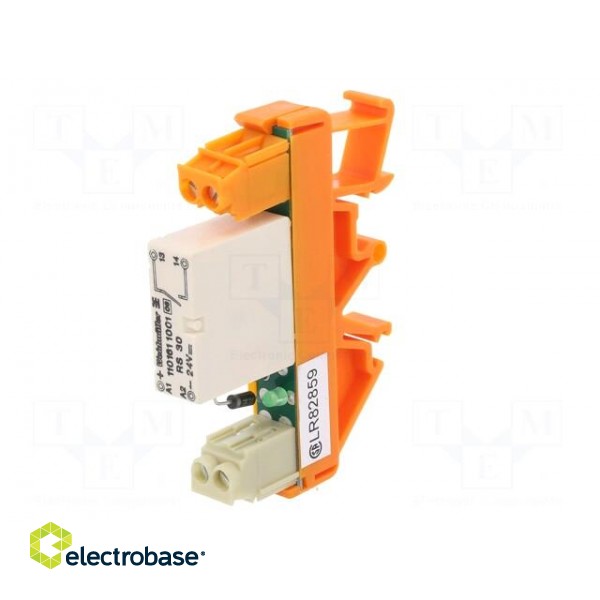 Relay: interface | SPST-NO | Ucoil: 24VDC | 8A | for DIN rail mounting image 2