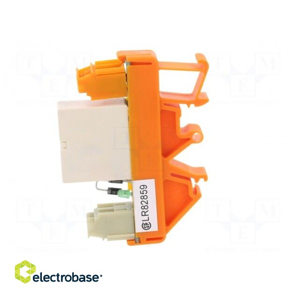 Relay: interface | SPST-NO | Ucoil: 24VDC | 8A | for DIN rail mounting фото 3