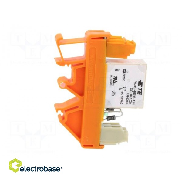 Relay: interface | SPST-NO | Ucoil: 24VDC | 8A | for DIN rail mounting фото 7