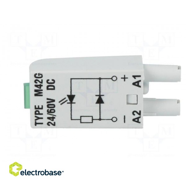 Module protecting | Mounting: socket | Indication: LED | 24/60VDC paveikslėlis 3