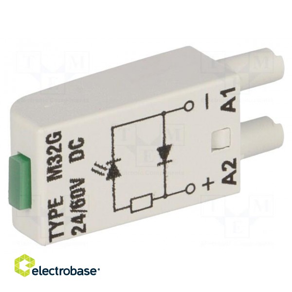 Module protecting | Mounting: socket | Indication: LED | 24/60VDC image 1