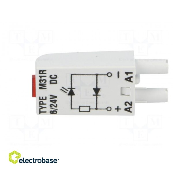 Module protecting | Mounting: socket | Indication: LED | Colour: red фото 3