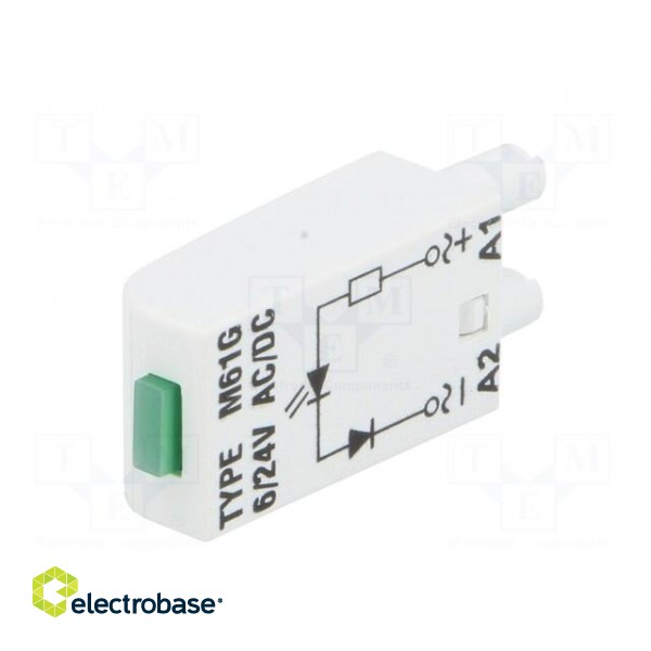 Signaling module | Mounting: socket | Indication: LED | Colour: green image 2