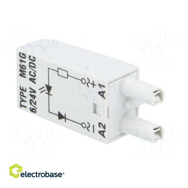 Signaling module | Mounting: socket | Indication: LED | Colour: green image 4