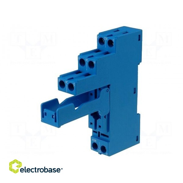 Socket | 10A | 250VAC | Mounting: DIN | Leads: screw terminals | IP20