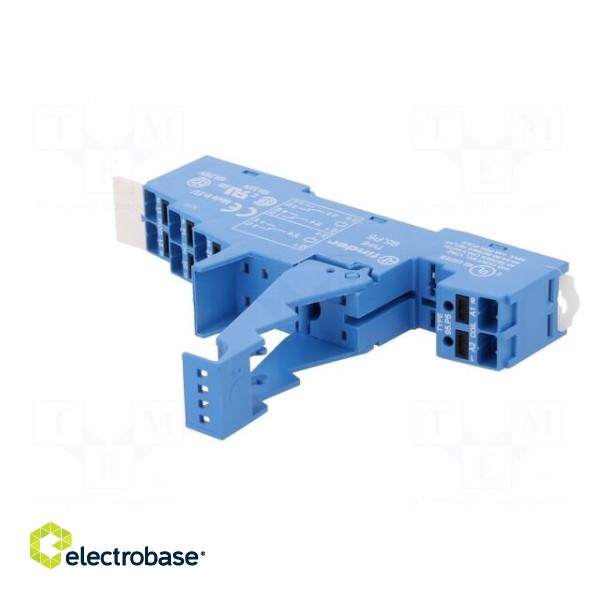 Socket | 10A | 250VAC | Mounting: DIN | Leads: spring clamps | -40÷70°C image 2