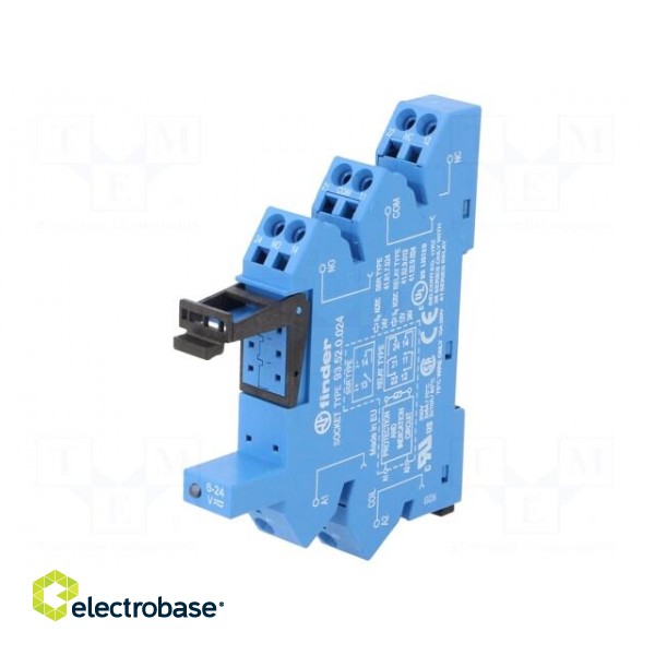 Socket | 6A | 250VAC | for DIN rail mounting | screw terminals | IP20 image 1