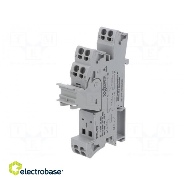 Socket | 8A | 300VAC | for DIN rail mounting | -40÷70°C | 86x54x15mm image 1