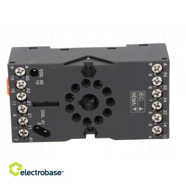 Socket | PIN: 11 | 10A | 250VAC | Mounting: DIN,on panel | Series: R15 image 3