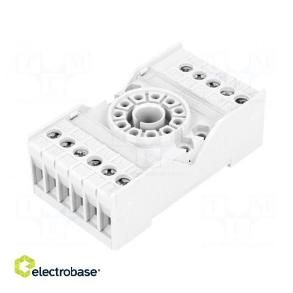 Socket | PIN: 11 | 10A | 250VAC | Mounting: DIN,on panel | Series: R15 image 1