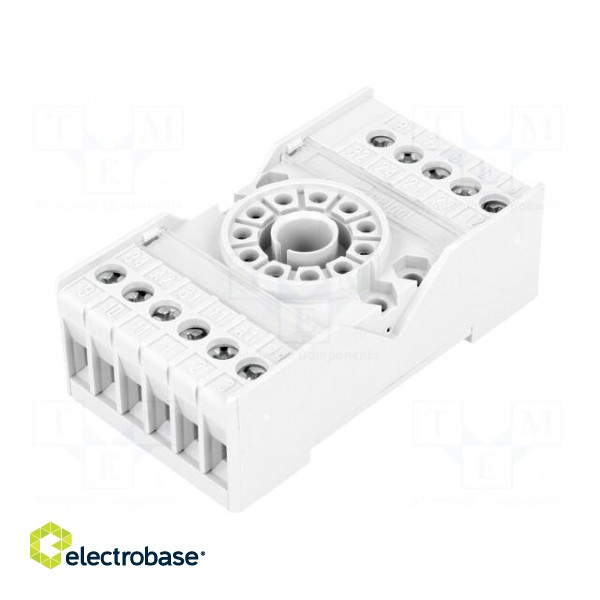 Socket | PIN: 11 | 10A | 250VAC | Mounting: DIN,on panel | Series: R15 paveikslėlis 1