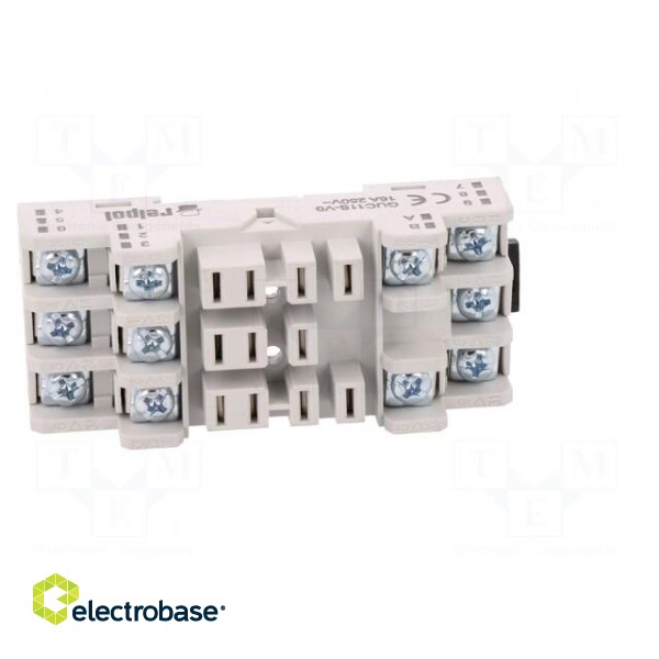 Socket | PIN: 11 | 16A | 250VAC | on panel,for DIN rail mounting image 9
