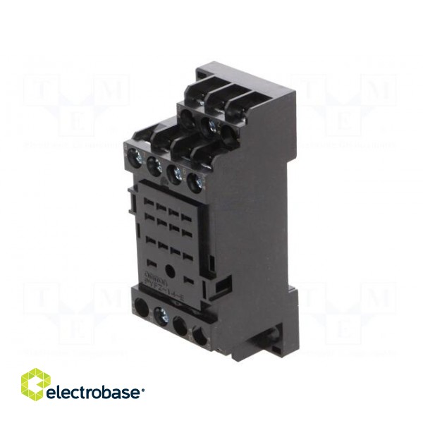 Socket | PIN: 14 | 10A | for DIN rail mounting | screw terminals фото 1