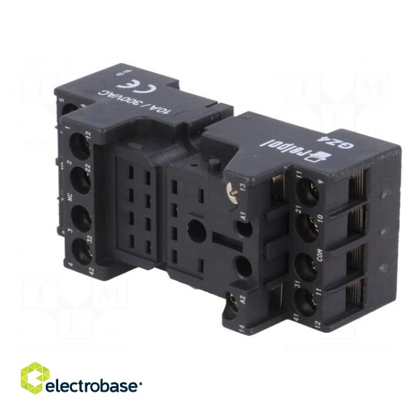 Socket | PIN: 14 | 6A | 250VAC | Mounting: DIN | Leads: screw terminals image 2
