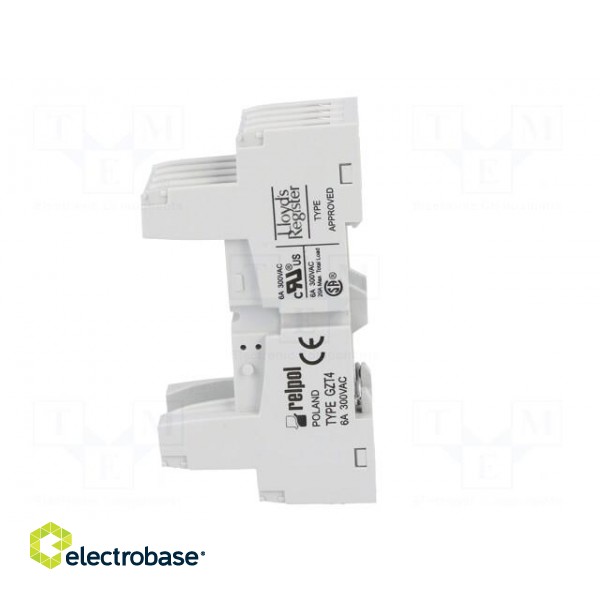 Socket | PIN: 14 | 6A | 250VAC | Application: T-R4 | Mounting: DIN фото 3