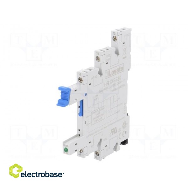 Socket | PIN: 5 | 10A | 250VAC | for DIN rail mounting image 1