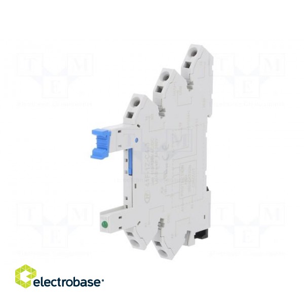 Socket | PIN: 5 | 6A | 250VAC | for DIN rail mounting | spring clamps image 1